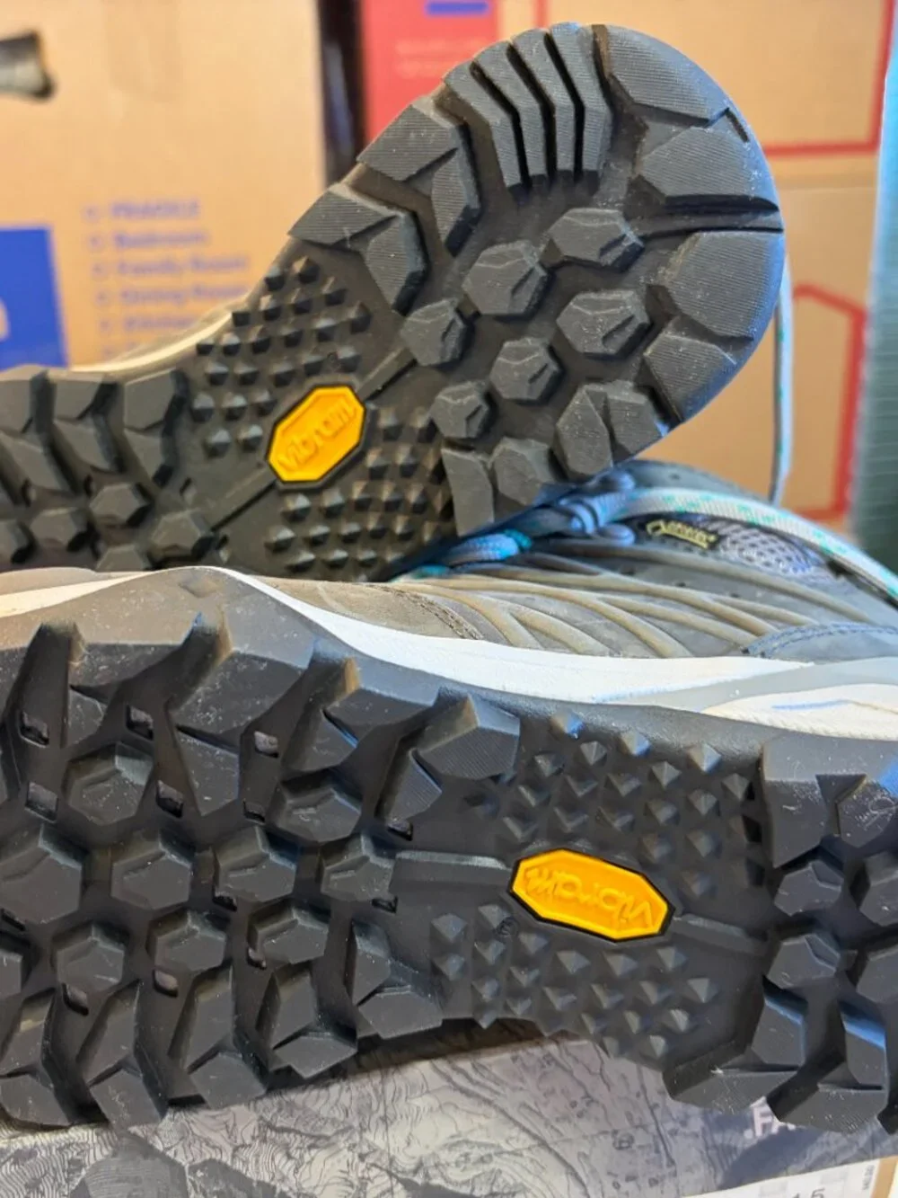 The North Face Women's Hedgehog Hike Mid GTX - Gray with Teal Accents
